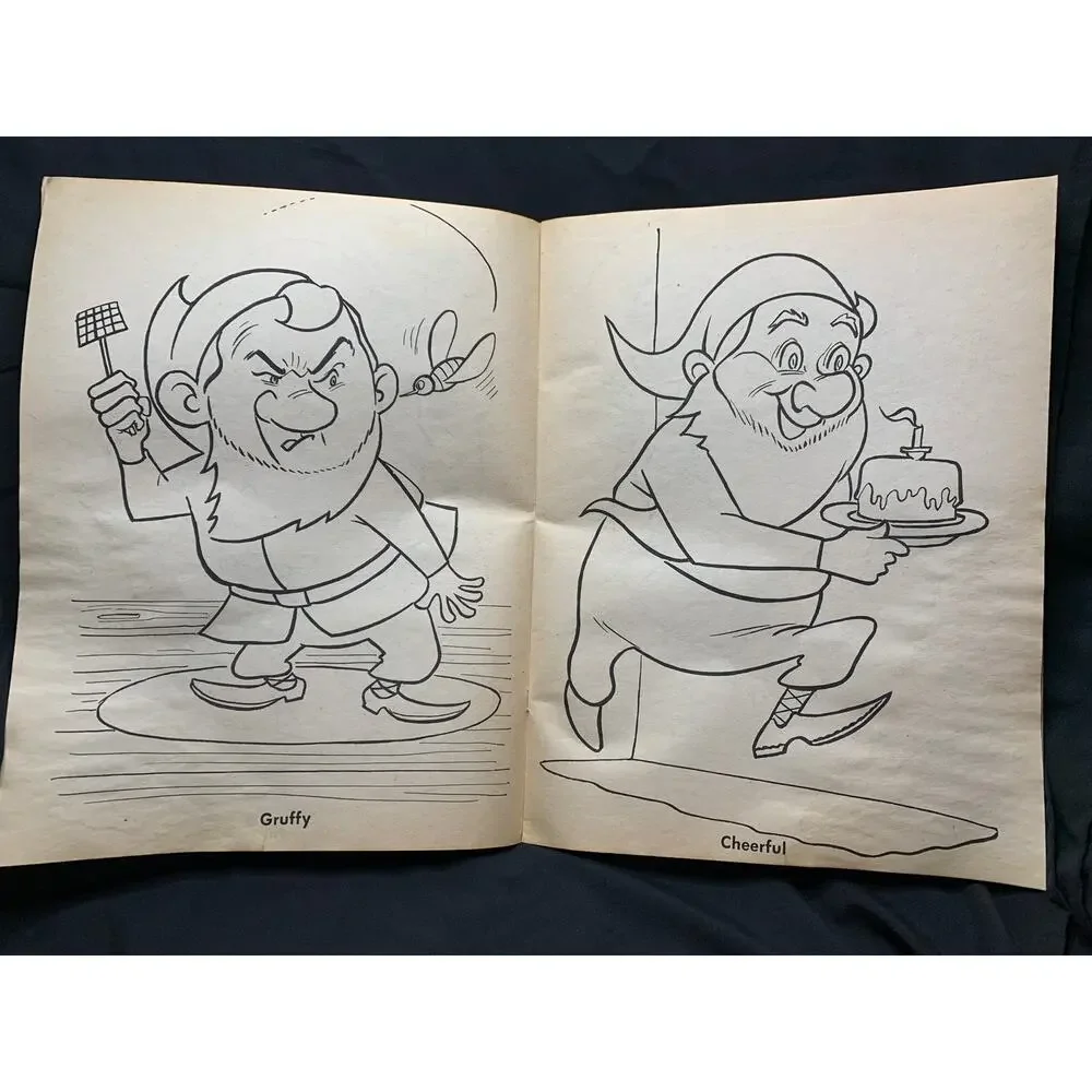 Vintage 1975 Snow White Seven Dwarfs Giant Coloring Book Playmore Unused Rare
